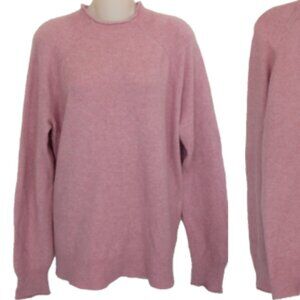 J. Crew Re-Imagined Size Large Pink Merino Wool Alpaca Roll Neck Sweater